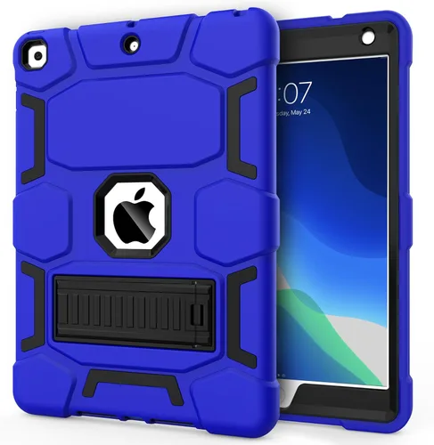 Miniatura 20 de CCMAO Funda para iPad de 6ª/5ª generación (9.7 pulgadas, 2018/2017), iPad Air de 2ª generación (2014) con soporte, funda protectora híbrida a prueba