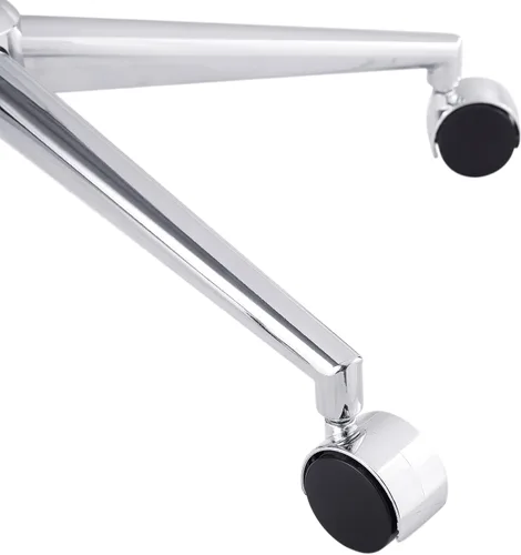 Miniatura 9 de Linon Fiona Silla de oficina con base cromada, metal, 23.5 pulgadas de ancho x 22 pulgadas de profundidad x 31-35 pulgadas de alto