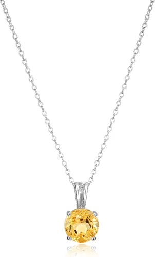 Miniatura 18 de Amazon Essentials Collar con colgante de piedra natal de corte redondo de plata de ley de 18 pulgadas (anteriormente colección Amazon)