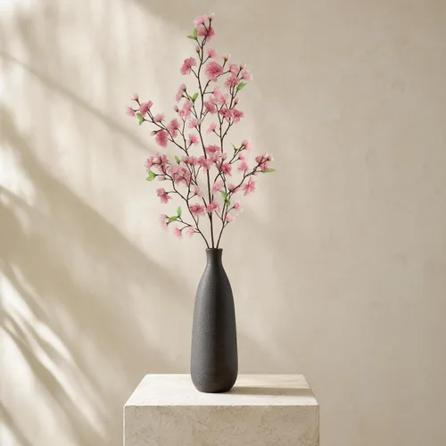 Miniatura 7 de Larksilk Rama de flor de cerezo rosa lavanda de 36 pulgadas, tallo de Sakura artificial alto para jarrones de suelo, arcos de boda y decoración