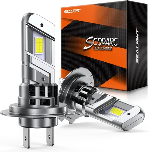 Miniatura 18 de Bombillas SEALIGHT H1, 30000 lm 6500 K Bombillas antiniebla H1 con ventilador de refrigeración, tamaño 1:1 mini para vehículos todo terreno ATV/UTV