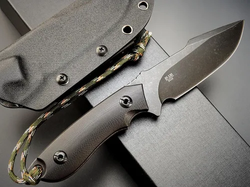 Miniatura 3 de Eafengrow EF130 Cuchillo de hoja fija, hoja de acero DC53, mango G10/Micarta de espiga completa, cuchillos EDC de hoja fija rectos para trabajo
