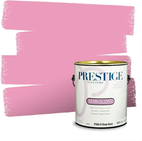 Miniatura 158 de Prestige Paints Pintura exterior e imprimación en uno, 1 galón, plano, coincidencia comparable de Valspar* Amber Rose*