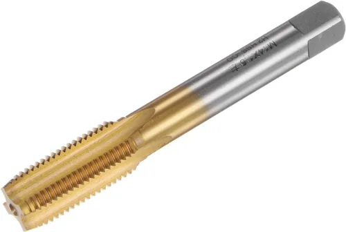 Miniatura 14 de uxcell Grifos de flauta rectos, M12 x 1.25 Mano izquierda métrica cubierta de titanio M35 cobalto de alta velocidad máquina de acero roscado roscado