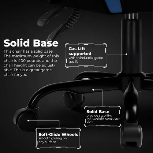 Miniatura 5 de GTPLAYER Silla Gaming, Sillas de Videojuegos Estilo Racing Sillas de Juegos de PC para Adultos - Respaldo Alto Acolchado Ergonómico Reclinable Silla