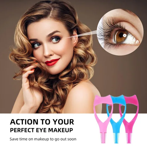 Miniatura 6 de WLLHYF 3 Pack Mascara Shield Guard Makeup Eyelash Buddy 3 in 1 Eye Lash Applicator Tool Beauty Cosmetic Mascara Separator Comb Plastic Lashes