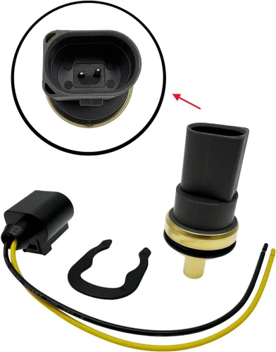 Miniatura 3 de Sensor de temperatura del refrigerante del motor con arnés de conector Pigtail 06A919501 Compatible con A3 A4 A6 A8 Quattro Q7 Beetle Eo-s GTI