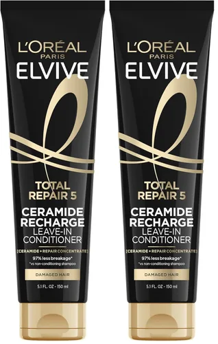 Miniatura 11 de L'Oreal Paris Elvive Total Repair 5 Protein Recharge Tratamiento Acondicionador Sin Enjuague y Protector Térmico, 5.1 Onzas