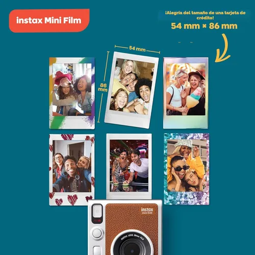 Miniatura 8 de Fujifilm Instax Mini EVO Hybrid Cámara Instantánea (Negro) Paquete con Película Instantánea Instax-Mini Twin Pack 20 Hojas + Tarjeta de Memoria 32GB