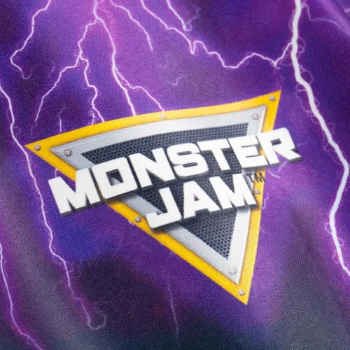 Miniatura 5 de Monster Jam Camisa hawaiana abotonada para toda la familia, diseño Grave Digger, desde niños pequeños hasta adultos