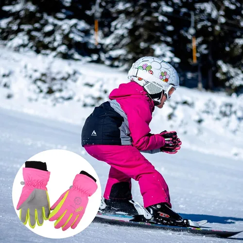 Miniatura 7 de JEELAD Guantes de nieve para niños, guantes de esquí de invierno, guantes de snowboard para niños y niñas, guantes de nieve de invierno