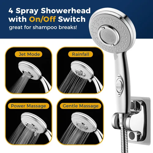 Miniatura 3 de KLLEYNA - Grifo de fregadero para lavado de pelo, accesorio para cabezal de regadera para bañera con 5 adaptadores, rociador de fregadero