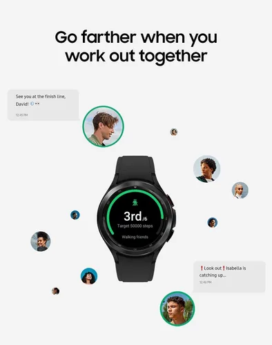 Miniatura 3 de SAMSUNG Galaxy Watch 4 - Reloj inteligente de 1.81 pulgadas (1.811 in) con correa de bonificación (blanco), monitor de ECG para salud, fitness