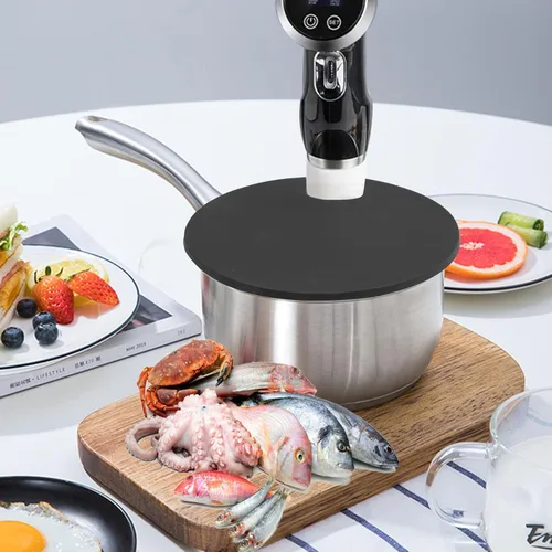 Miniatura 2 de Sous Vacuum and Vide Lid Cooking Sous Vacuum and Vide Cooker Se adapta a ollas de hasta 10.5 pulgadas, evita la evaporación del agua y conserva