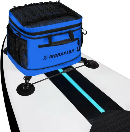 Miniatura 13 de MORXPLOR Waterproof PVC Material Paddleboard Cooler Deck Bag,40 cans Sup Deck Cooler Bag,Cooler Bag for Paddleboard,Lunch Box Cooler Insulated Blanco