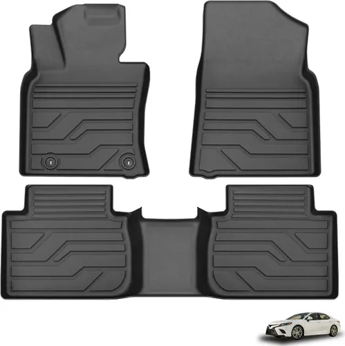 Miniatura 22 de KARPAL Alfombrillas de piso aptas para Toyota Tacoma 2005-2015 Doble Cabina (cobertura del espacio de los pies), revestimientos de piso de TPE