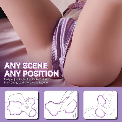 Miniatura 4 de Muñeca sexual realista realista de 22 libras para hombres, juguetes sexuales masculinos de tamaño real, torso flexible femenino con pechos grandes