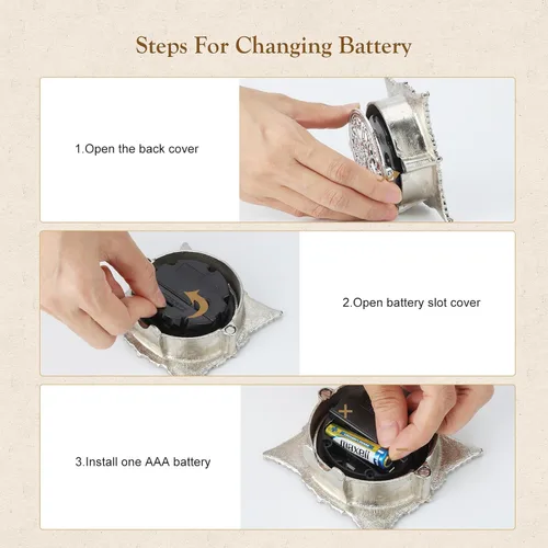 Miniatura 5 de KEYPOWER Reloj de mesa pequeño de cuarzo analógico de escritorio esmaltado con marco decorativo de diamante de cristal, para el hogar, dormitorio