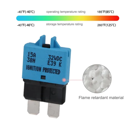 Miniatura 4 de Disyuntor de fusibles de reinicio manual de 12 V, 24 V, 3 A, ATO/ATC de perfil bajo – UL – Disyuntores reiniciables tipo 3 amperios, kit de fusibles