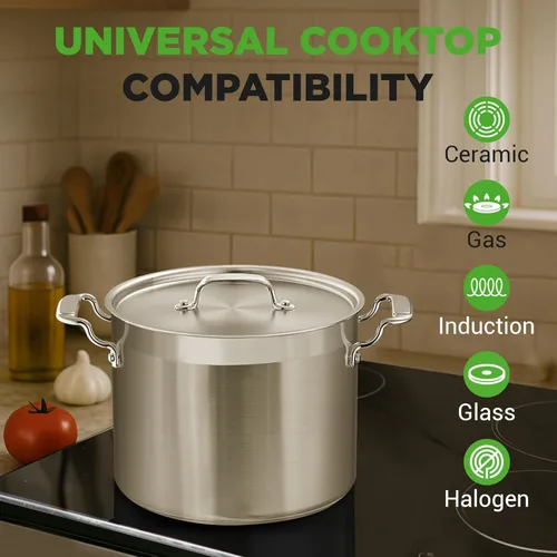 Miniatura 7 de NutriChef Cacerola de acero inoxidable de 2 cuartos – 18/8 de grado alimenticio resistente, olla para salsa, olla de cocción, olla a fuego lento