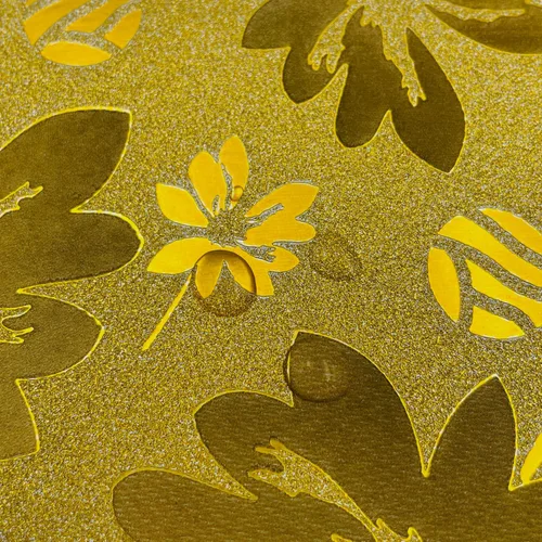Miniatura 2 de Bling Papel pintado borde rollo autoadhesivo hogar pared decoración papel impermeable línea de rodapié azulejos de baño PVC hoja de oro