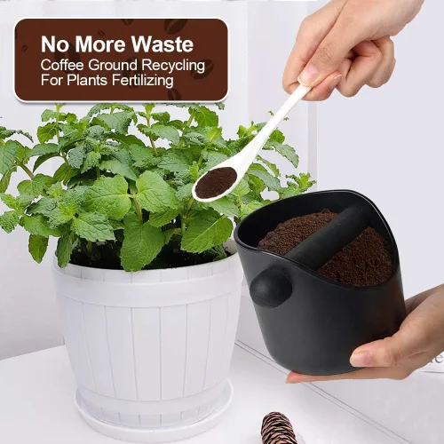 Miniatura 7 de Caja de café expreso, caja de café de 4.4 pulgadas, contenedor de café expreso para posos de café con barra extraíble y base antideslizante