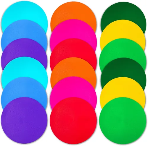 Miniatura 17 de Marcadores de puntos de 9/10 pulgadas, marcadores de goma antideslizantes de agilidad, conos de campo plano para gimnasio/fútbol PE, marcadores