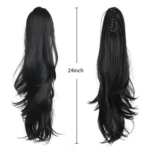 Miniatura 182 de Extensiones de cola de caballo de cabello rubio, extensiones de cola de caballo para mujer, pinza de extensiones de cabello rizado de 12 pulgadas