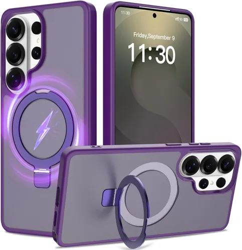 Miniatura 43 de Funda con soporte ultra magnético para iPhone 17 Pro Max [protección militar contra caídas] [compatible con MagSafe] a prueba de golpes, translúcida