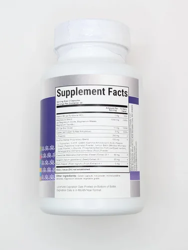 Miniatura 7 de Complejo de magnesio 1000 mg L Teanina 200 mg Apigenina 50 mg Suplemento con citrato de glicinato mag, malato taurato + manzanilla 5-HTP Passion