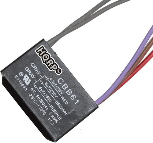 Miniatura 5 de HQRP Condensador compatible con ventilador de techo Hampton Bay 4.5uf+5uf+6uf 4-Wire CBB61