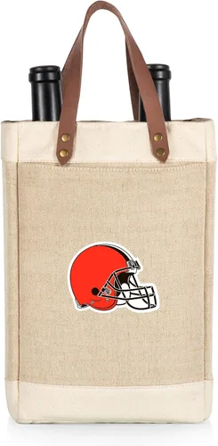 Miniatura 31 de PICNIC TIME NFL Pinot - Jute 2 Bottle Insulated Wine Bag - Wine Tote Bag - Wine Gift Bag, (Beige)