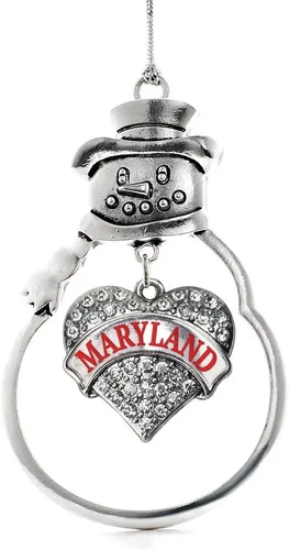 Miniatura 31 de Inspired Silver - Big Sis - Adorno de Navidad plateado - Adorno de árbol de Navidad con dije de corazón con circonita cúbica - Decoración colgante