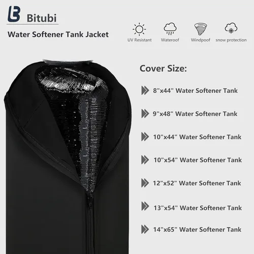 Miniatura 2 de Bitubi Chaqueta de neopreno suavizante de agua, suavizante de agua para exteriores y cubierta para tanque de filtro para evitar la sudoración