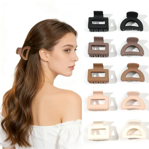 Miniatura 8 de Ivyu Pinzas para el cabello – 8 paquetes de pinzas pequeñas negras para mujeres, mini pinzas para el cabello de 1.57 pulgadas, accesorios de peinado