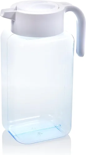 Miniatura 4 de Arrow Home Products Jarra de plástico de 1 galón con tapa, jarra de plástico transparente para refrigerador, relleno de bebidas frías, sin BPA