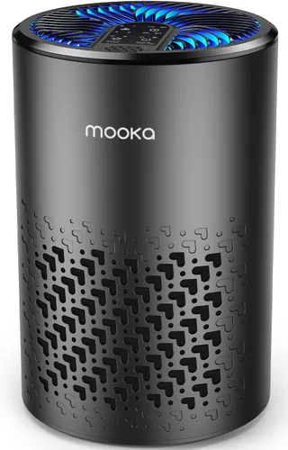 Miniatura 9 de Purificadores de aire para dormitorio y hogar, purificador de aire MOOKA HEPA para hogar y mascotas con esponja de fragancia para humo, polvo, Blanco