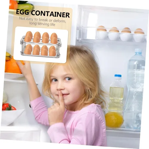 Miniatura 5 de Bandeja de cartón para huevos con tapa, contenedores para huevos para refrigerador, soporte para huevos, contenedor transparente con tapa, Negro