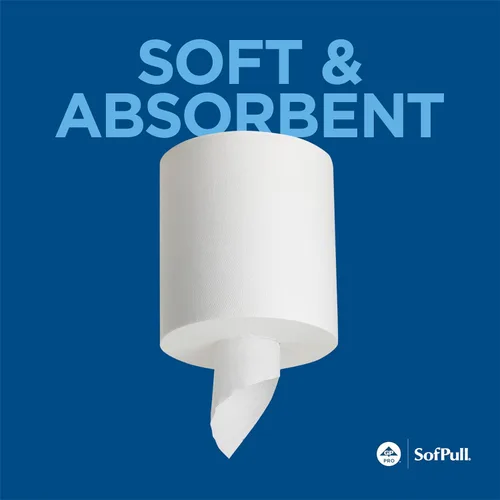 Miniatura 6 de Georgia-Pacific SofPull Centerpull - Toalla de papel prémium de capacidad regular, color blanco, 28124, 324 hojas por rollo, 6 rollos por caja