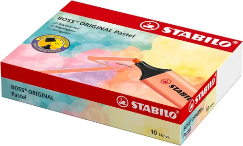 Miniatura 9 de Resaltador STABILO BOSS ORIGINAL Pastel - Paquete de 10 - Pizarra de lima