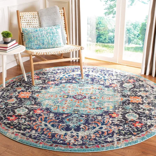 Miniatura 36 de SAFAVIEH Colección Madison MAD447B - Tapete bohemio con medallón antiguo y elegante, no desprende pelusa, para la sala, dormitorio, comedor