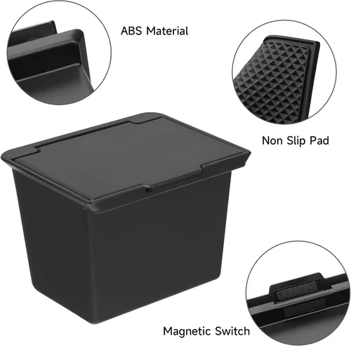 Miniatura 3 de Organizador de Monedas para Consola Central Compatible con Toyota 2016-2020 2021 2022 2023 Tacoma, Accesorios ABS, Portavasos, Caja de Almacenamiento