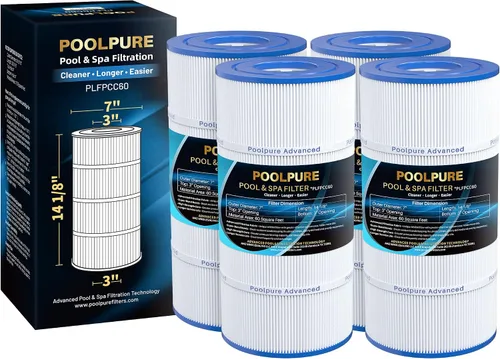 POOLPURE Filtro de piscina PLFPCC60 sustituye a Pentair CCP240, PCC60, Ultral-A4, Unicel C-7469, R173572, 178569, Filbur FC-1975, Clean and Clear
