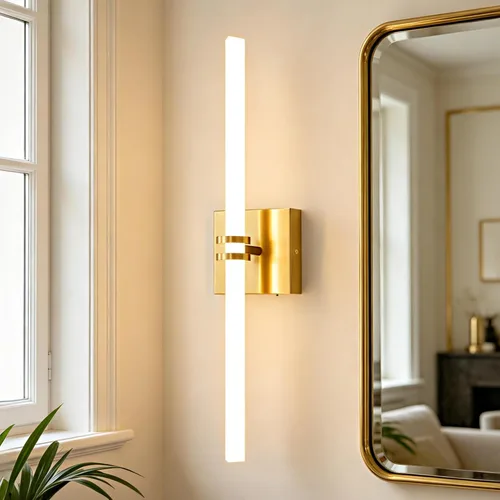 Miniatura 10 de Lámparas de baño, níquel cepillado de 18 W, LED de 360 °, iluminación completa, moderna aplique de pared lámpara de tocador con 5
