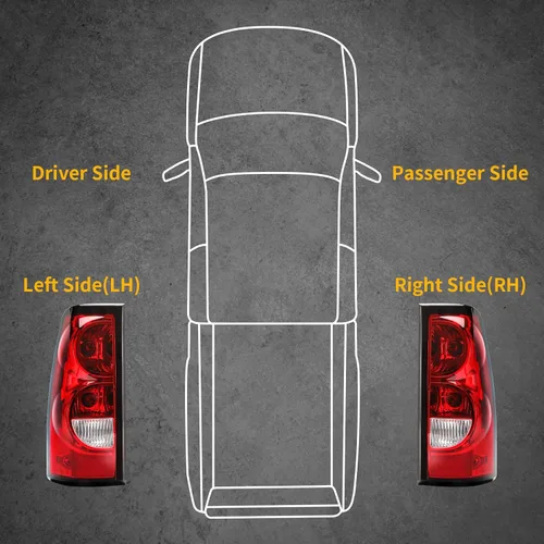 Miniatura 8 de Ensamble de luz trasera Tektend compatible con Chevy Silverado 1500 2500 3500 de 2003 2004 2005 2006, lámparas de freno traseras