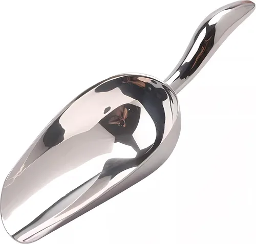 Cuchara de hielo para congelador, cuchara de hielo de acero inoxidable, pala para máquina de hielo, café, granos, alimentos, dulces, harina,