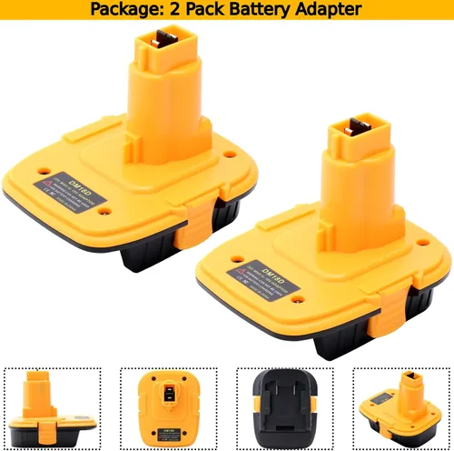 Miniatura 7 de Tulepowceeng Paquete de 2 adaptadores de batería DM18D compatibles con herramientas Dewalt de 18V, convertidor compatible con Dewalt de 20V