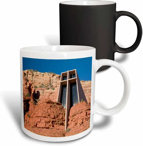 Miniatura 8 de 3dRose Arizona, Sedona, Chapel of The Holy Cross-Us03 Jwi0214-Jamie and Judy Wild - Taza de dos tonos, 11 onzas, negro/blanco