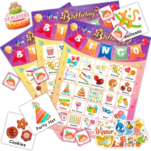 Miniatura 8 de HomSeon Tarjetas de bingo bíblicas para 24 jugadores, juego de bingo cristiano para niños con calcomanías de Punny Jesús, juego cristiano religioso