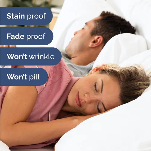 Miniatura 5 de Juego de sábanas Split King de 7 piezas, incluye 4 fundas de almohada, sábanas divididas King, ropa de cama suave de lujo de hotel, refrescante
